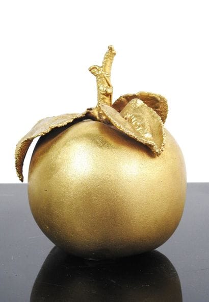 Claude LALANNE (1925-2019)
Apple mouth. 
Gilt...