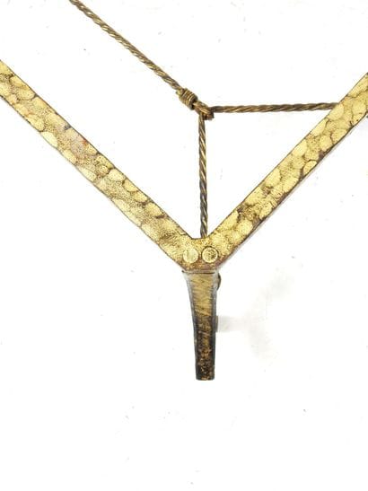 Maison RAMSAY: Low iron table with gilded...