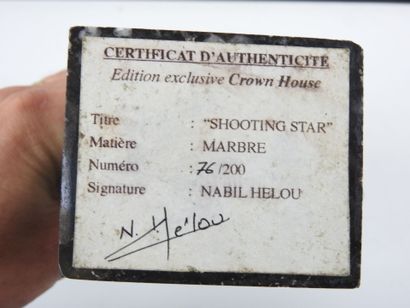 Nabil HELOU (b. 1969): Shooting star. Marble...