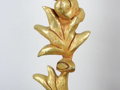 Georges MATHIAS(20th): Pair of gilded cast-aluminum...