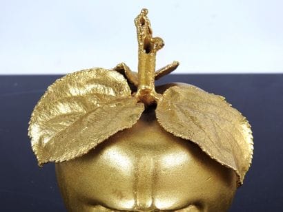 Claude LALANNE (1925-2019)
Apple mouth. 
Gilt...