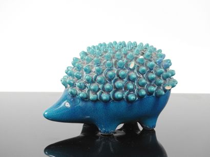 Pol CHAMBOST (1906-1983): Turquoise ceramic...