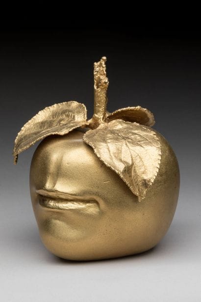 Claude LALANNE (1925-2019)
Apple mouth. 
Gilt...
