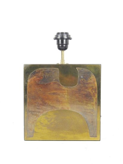 Jean BLAZY (XXth) Lamp in blackened wood...