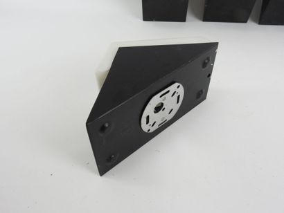 RAAK: Five sconces in black metal and opaline...