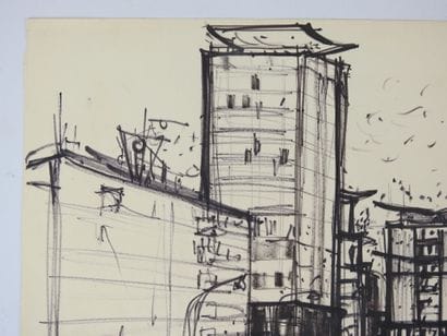 Irena DEDICOVA (1932-1987). City, busy street....