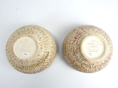 Pol CHAMBOST (1906 - 1983): Two cream ceramic...