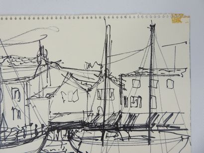 Irena DEDICOVA (1932-1987). Sailboats. Two...