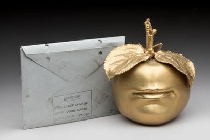 Claude LALANNE (1925-2019)
Apple mouth. 
Gilt...