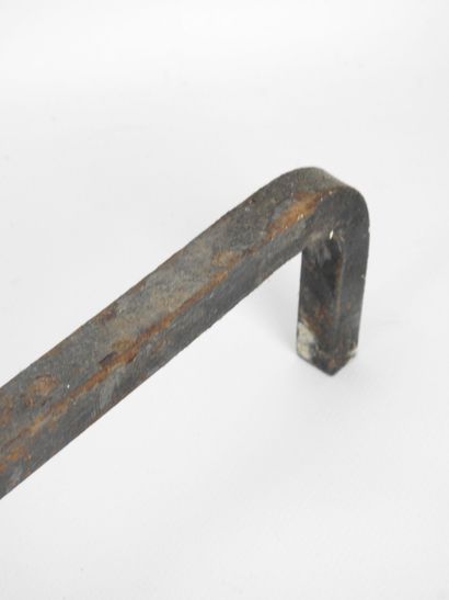 PAIR OF Dachshund-shaped zoomorphic iron...