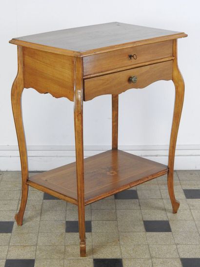 Petite table travailleuse en bois naturel...