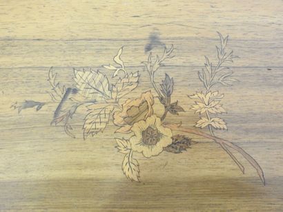 Petite table travailleuse en bois naturel...