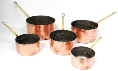 Batterie de cuisine comprenant 5 casseroles...