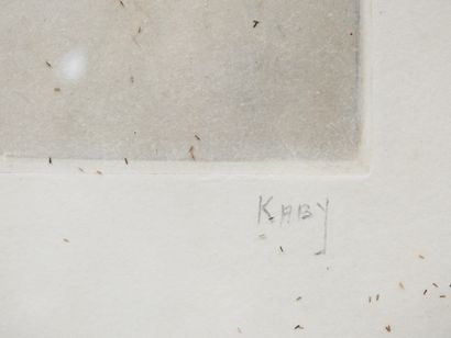 KABY - XXeme
Jeune élégante à l'angelot
Eau-forte...