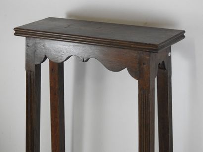 Petite console en bois naturel, contours...