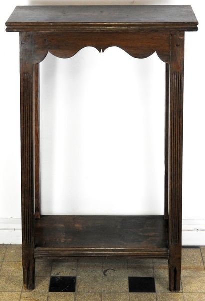 Petite console en bois naturel, contours...