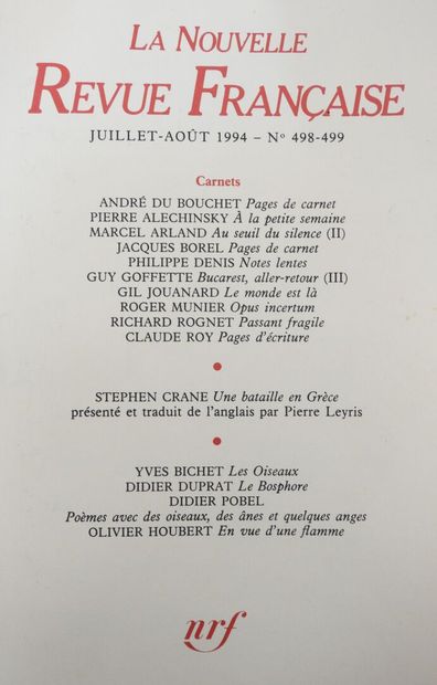 La Nouvelle Revue Française
Très important...