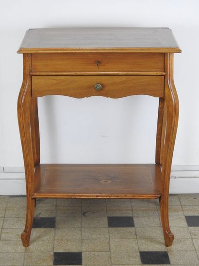 Petite table travailleuse en bois naturel...