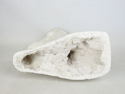 MORTUARY MASK in plaster. 20 x 14 cm. Attached...