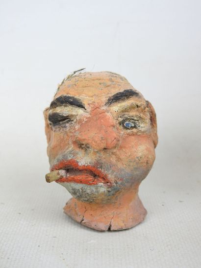 Theater MASK in papier mâché. 19th century....