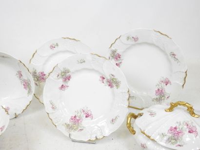 LIMOGES: Part of a porcelain dinner service...