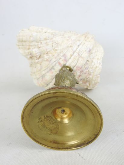 Bronze and copper CUP with yellow and red...