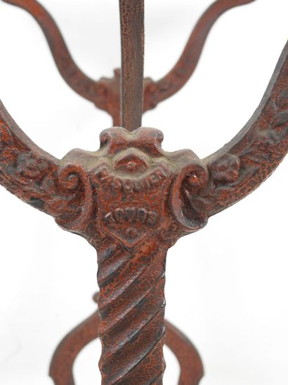 PASQUIER à TOURS: Wrought-iron bistro table...