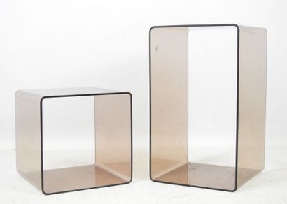 TABLE DE CHEVET and cube in thermoformed...