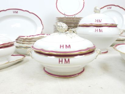 PARIS: Porcelain dinner service decorated...