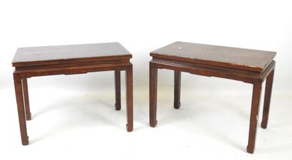 CHINA (in the taste of) : Pair of low tables...