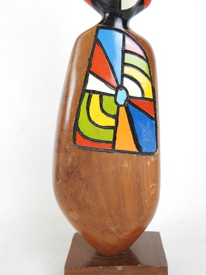 Frank CORONADO (1955): Painted wooden figure....