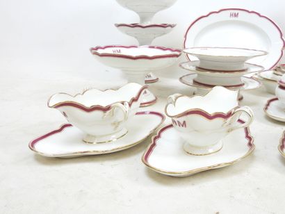 PARIS: Porcelain dinner service decorated...