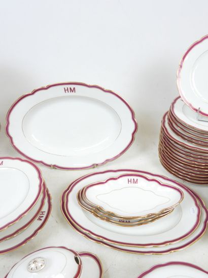 PARIS: Porcelain dinner service decorated...