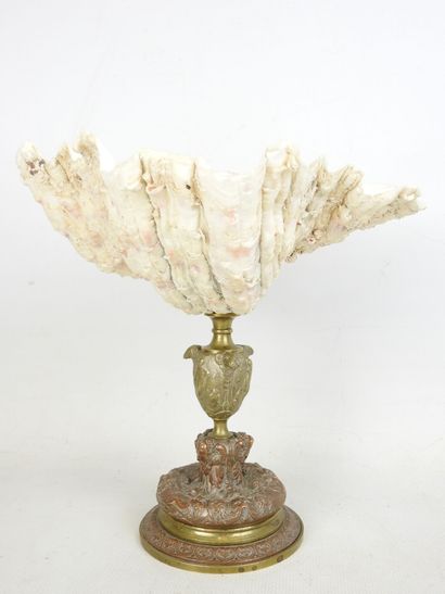 Bronze and copper CUP with yellow and red...
