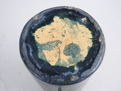 VASE with three handles in blue and green...