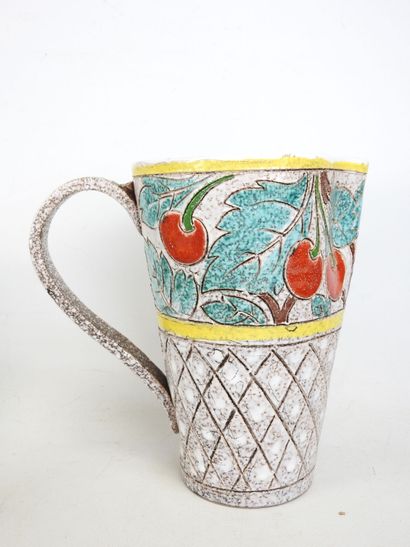 Glazed earthenware orangeade set with incised...