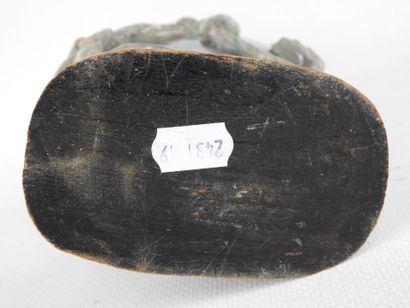 CHINA: Blue hardstone vase decorated with...
