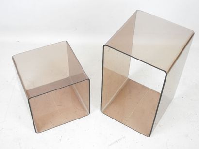 TABLE DE CHEVET and cube in thermoformed...
