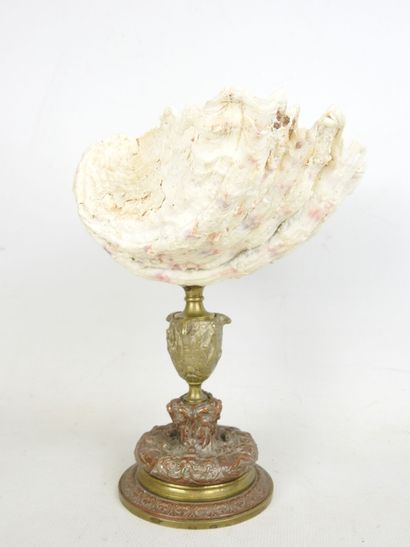 Bronze and copper CUP with yellow and red...