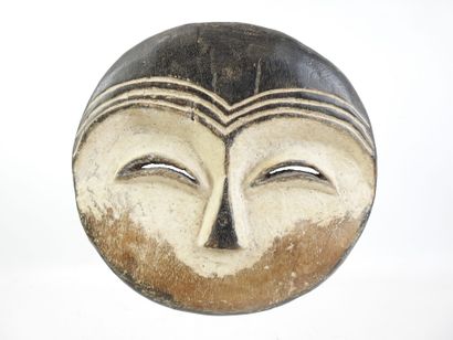KWELE MASK. Wood and pigments. Dim 27 x 28...