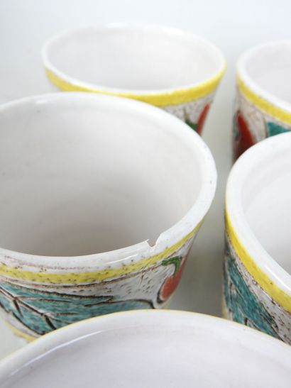 Glazed earthenware orangeade set with incised...