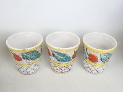Glazed earthenware orangeade set with incised...