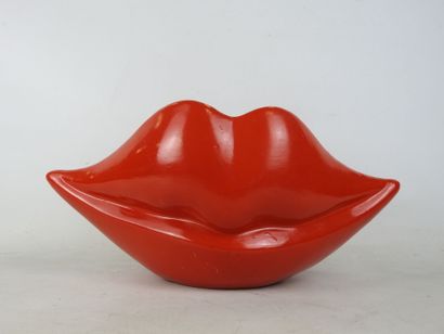 VASE in red glazed earthenware imitating...