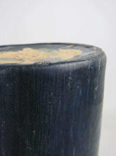 VASE with three handles in blue and green...