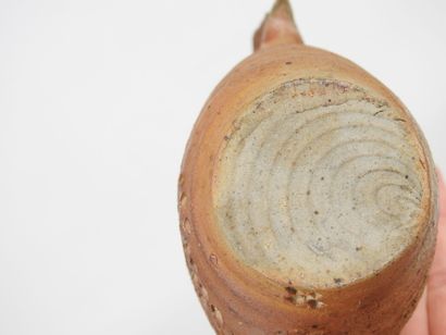 Brown glazed stoneware FLOWER PICTURE in...