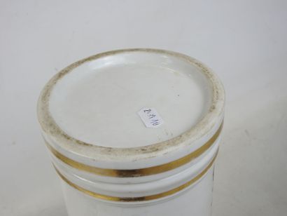 PHARMACY POT in porcelain of Paris with floral...
