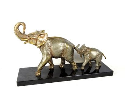 Irénée ROCHARD (1906-1984) : Elephants. Regula...