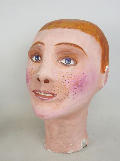 Theater MASK in papier mâché. 19th century....