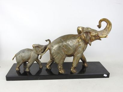 Irénée ROCHARD (1906-1984) : Elephants. Regula...