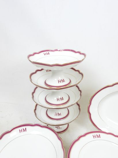 PARIS: Porcelain dinner service decorated...